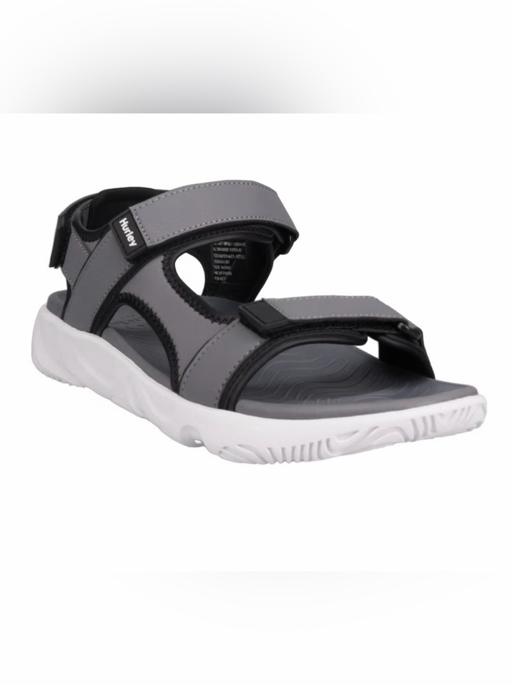 Hurley Men’s Gray and White Sport Sandals
